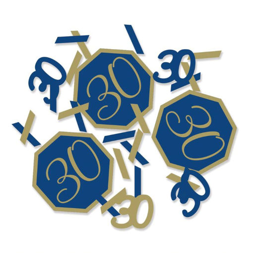 Picture of NAVY & GOLD GEODE 30 TH BIRTHDAY CONFETTI - DOUBLE SIDED
